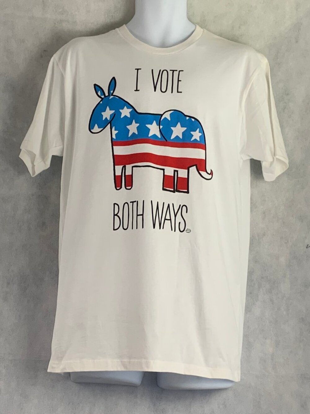 Goodie Two Sleeves Men's Funny Political Independent Short-Sleeve T-Shirt, White
